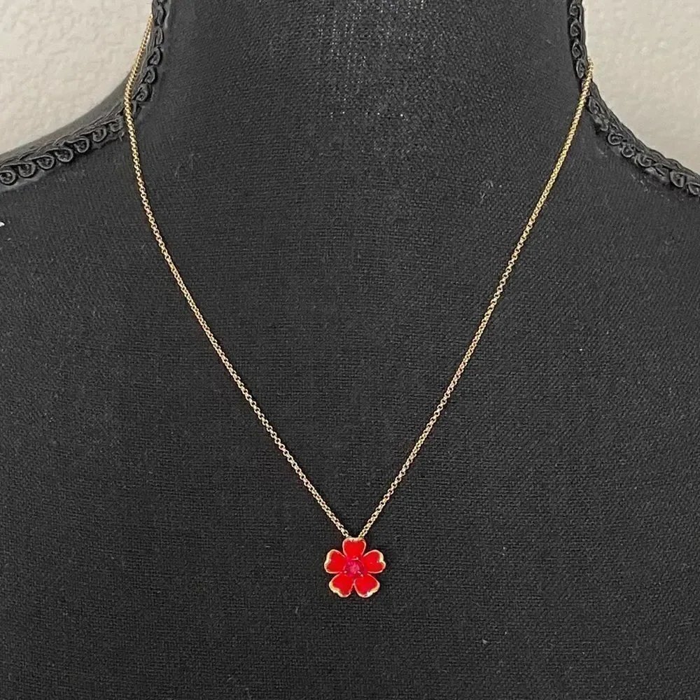 NWT Kate Spade Blushing Blooms Pendant Necklace - Picture 4 of 8